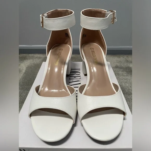 DREAM PAIRS Womens Chunkle Low Heel Pump Ankle Strap Dress Sandal - 8.5 - Picture 3 of 8
